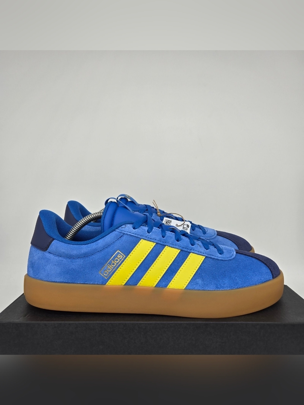 adidas Men's VL Court 3.0 JP5286 Bright Royal Pure Sulfur Shoes Size 10 New - Picture 3 of 8